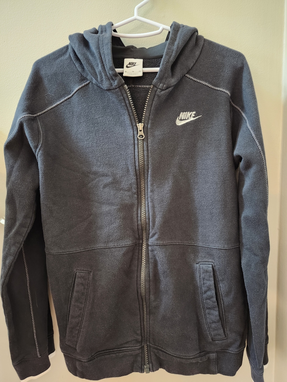 Nike Kids Dark Gray Full-Zip Hooded Sweatshirt Youth XL